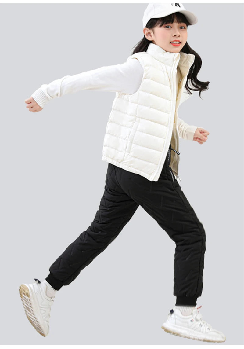 Filles hiver chaud mode cachemire coton pantalon pour garçons âgés de 3 à 12 ans enfants décontracté imperméable épaissir pantalons de survêtement vêtements pour enfants