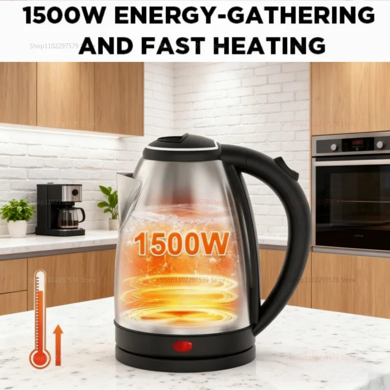 Bouilloire électrique 2L, appareils de cuisine en acier inoxydable, bouilloire intelligente, chaudière à eau Portable pour voyage d'hôtel, bouilloire à eau de cuisine
