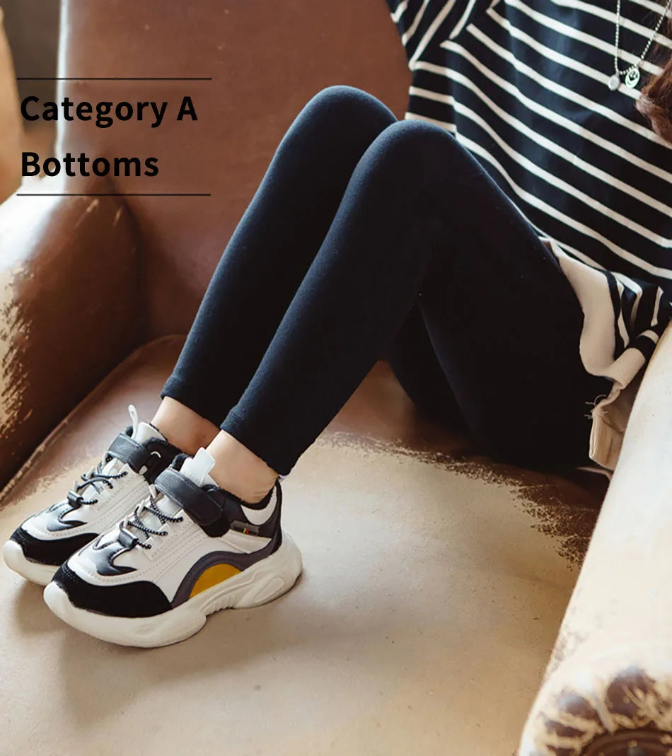 Enfants fille Leggings doux élastique coton enfants Leggings couleur unie filles pantalons maigres confortable portable enfants pantalons vêtements