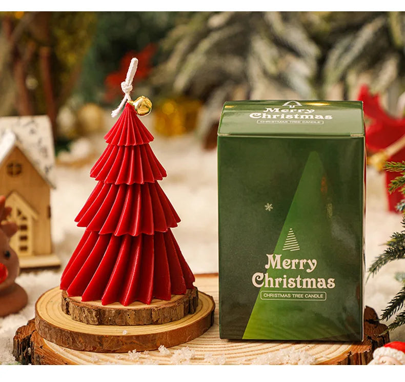 Nouvelle bougie en forme d'arbre de noël bougie d'aromathérapie bougies parfumées de noël bougies faites à la main cadeau décor à la maison vela navidad candele