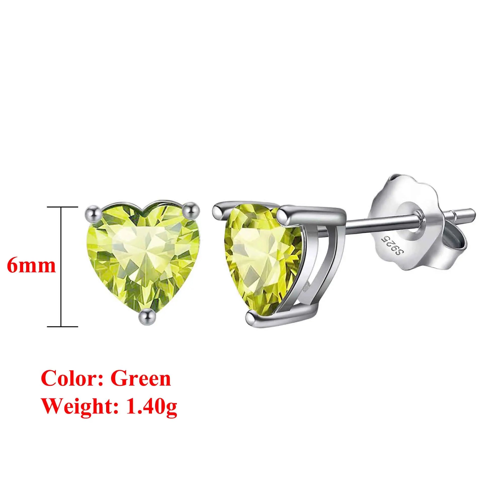 Effie Queen 925 boucles d'oreilles en argent Sterling pierre de naissance pour femmes AAA Zircon cubique 12 couleurs boucles d'oreilles mode fille bijoux SE84