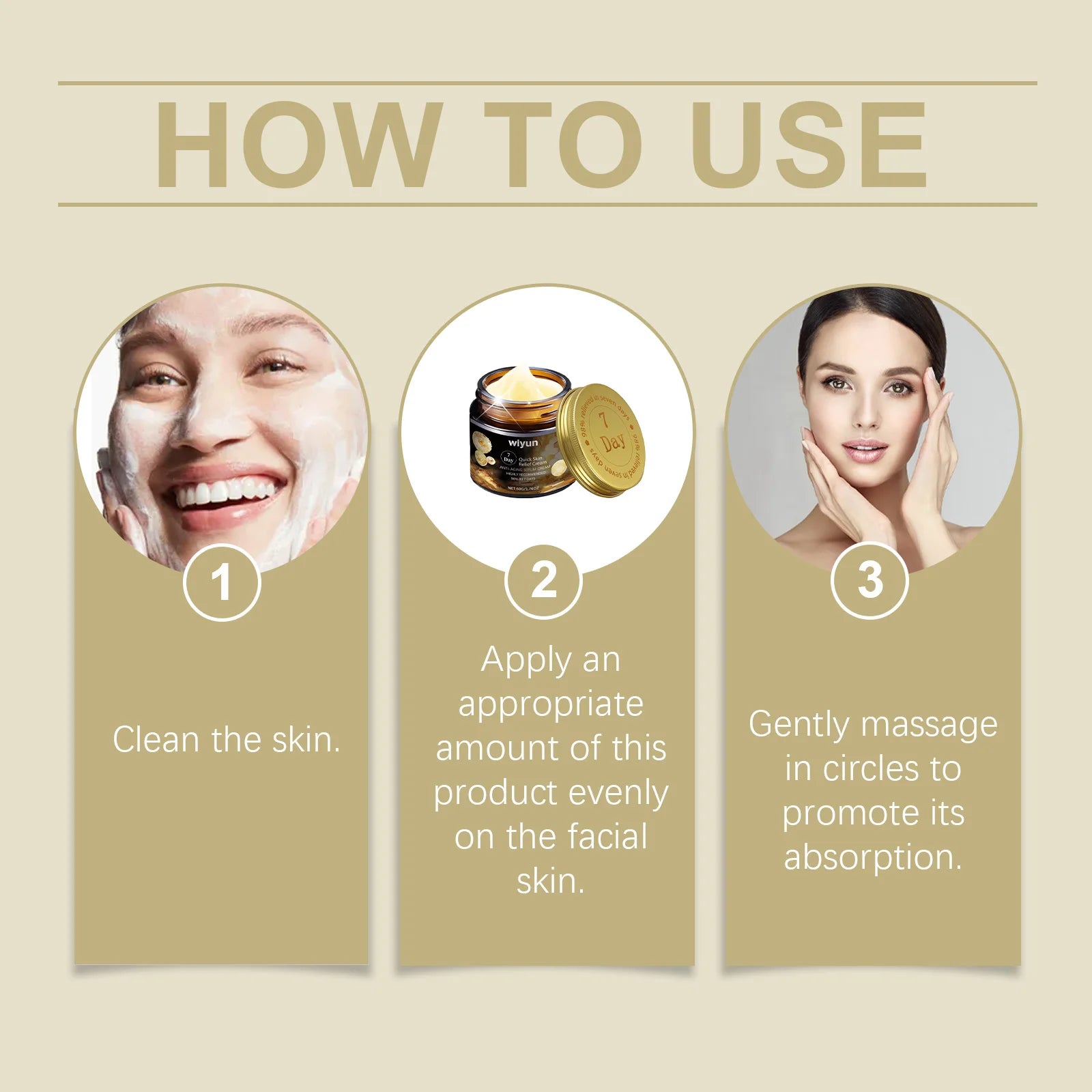 Crème pour le visage pour l'élimination des taches foncées, ridules, réparation de 7 jours, raffermissement de la peau endommagée, amélioration de l'affaissement, soins nourrissants pour la peau