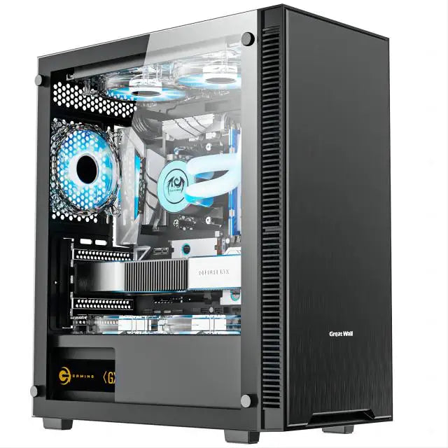 PC de jeu avec processeur A8-7680/512G SSD/16GB RAM 3200 mo DDR3/Windows 11 HD graphiques blanc pc gamer jeu mini pc