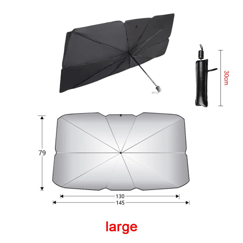 Pare-soleil de voiture, Parasol de Protection pour pare-brise intérieur d'été, accessoires de Protection pour ombrage automobile