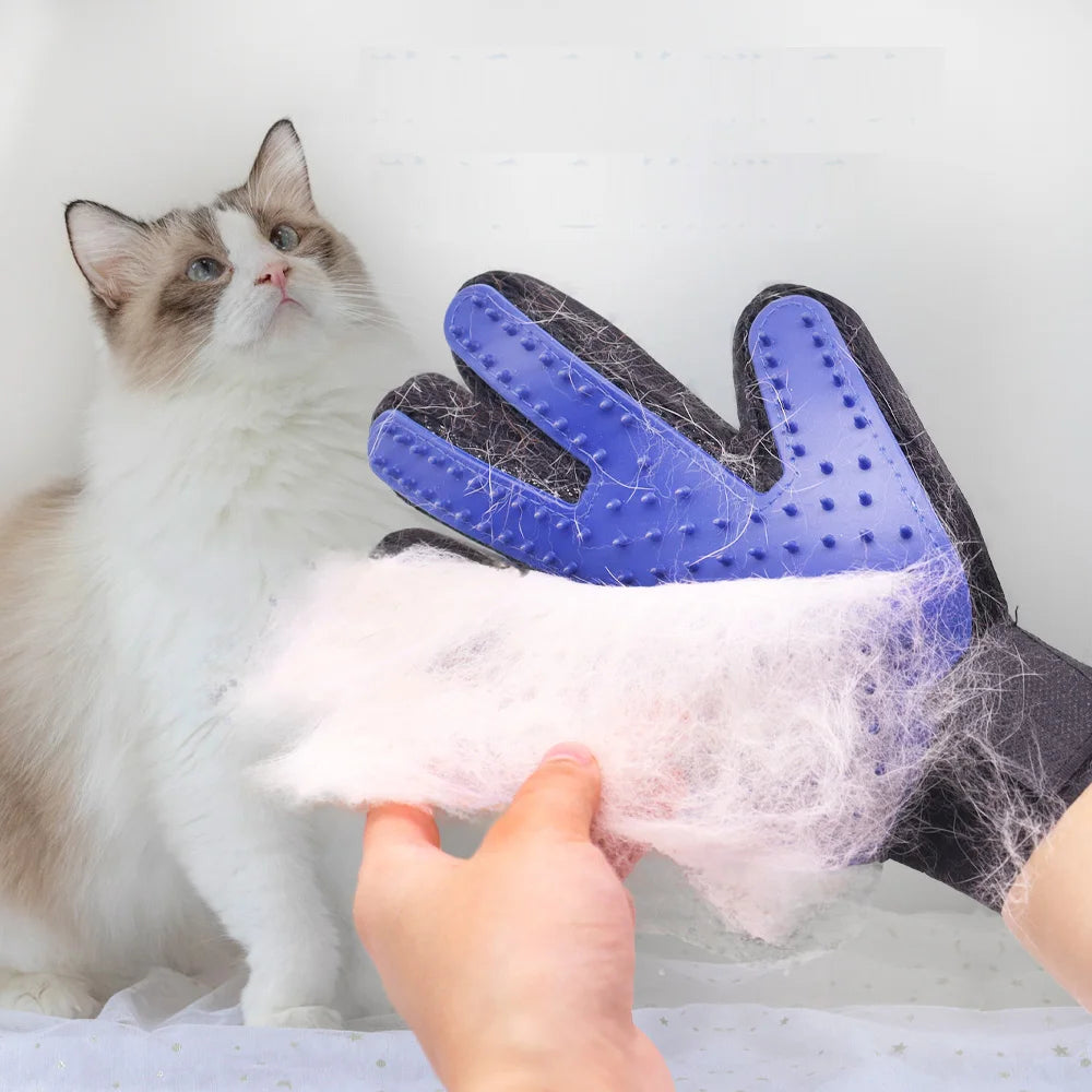 Gant de toilettage pour animaux de compagnie, gant de toilettage pour poils de chat, brosse de démêlage, peigne pour chien, bain, épilateur, brosse de Massage propre pour animaux
