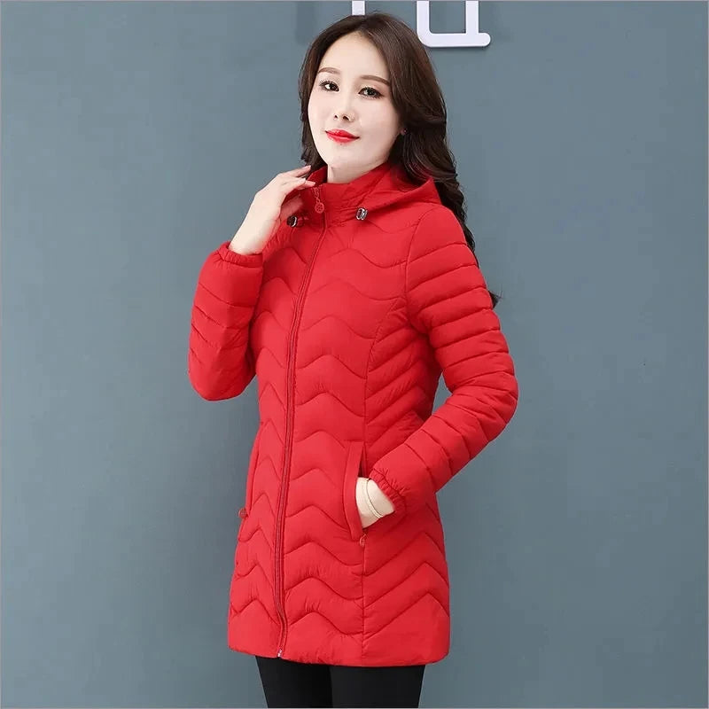 2025 nouvelle veste d'hiver de haute qualité pardessus stand-callor manteau femmes mode vestes hiver chaud femme vêtements décontracté Parkas