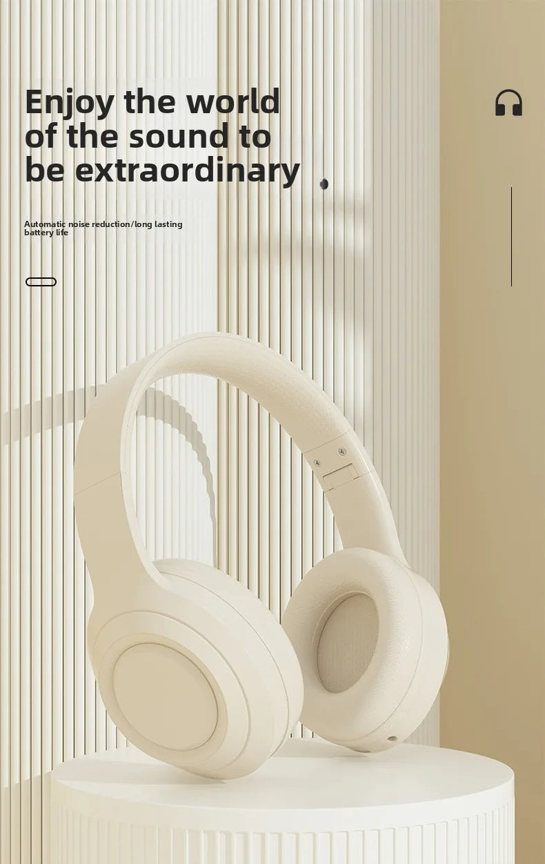 Écouteurs sans fil Bluetooth sur l'oreille casques stéréo HIFI réduction du bruit écouteurs de jeu de sport lecteur de musique avec micro cadeaux