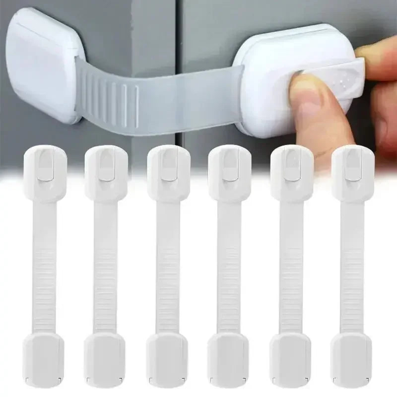 Baby safety lock, child safety lock, baby safety straps, adhesive latches for cabinet drawer doors, baby safety