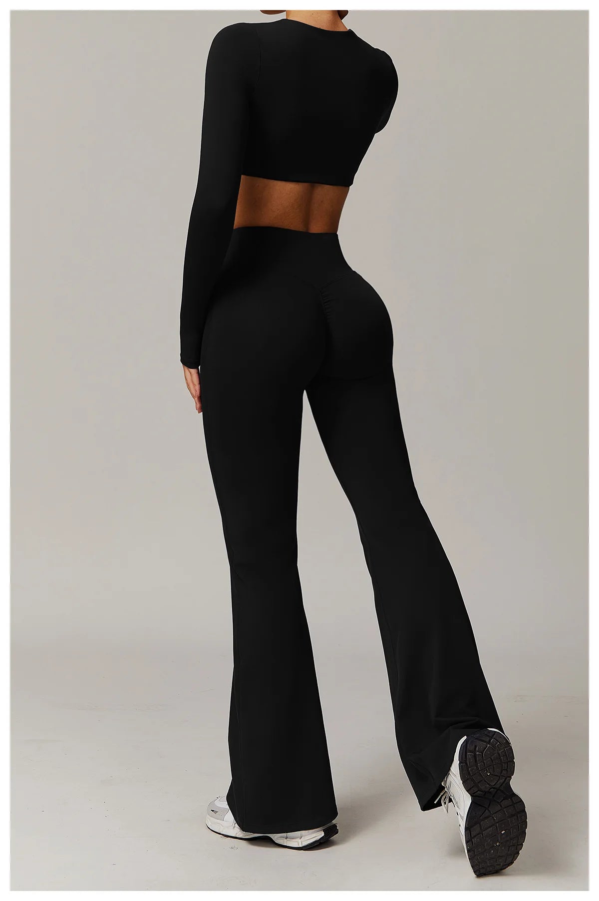 Taille haute pantalon à jambes larges Leggings femmes collants Fitness cloche-bas Yoga élastique Leggings Push Up gymnastique entraînement pantalon évasé