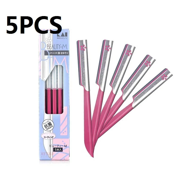 3/5 Piece Eyebrow Trimmer Set for Women, Makeup Beauty Eyebrow Hair Removal Hairdressing Tool, Steel Blade, Facial Eyebrow Razor, Trimmer