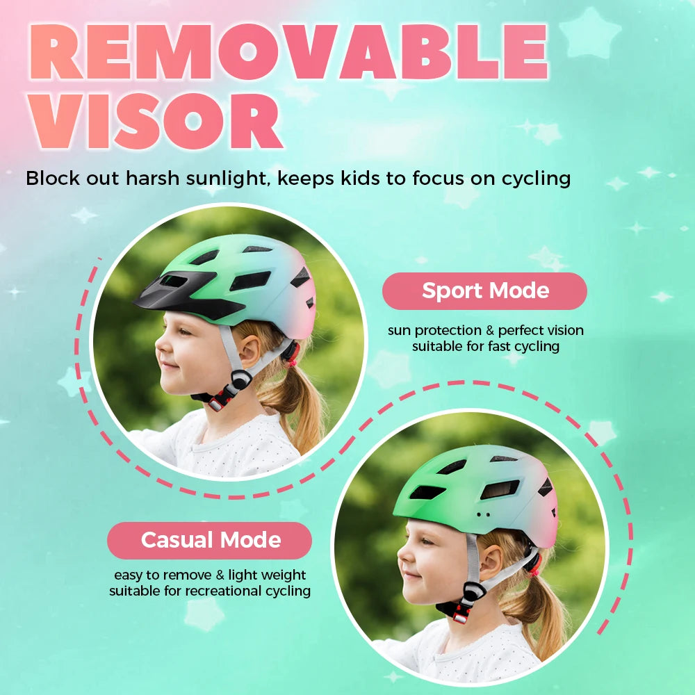 Casque Enfants Vélo Sécurité Cyclisme Garçons Filles Sports de plein air Casquette de protection VTT Draisienne Rollers Casques