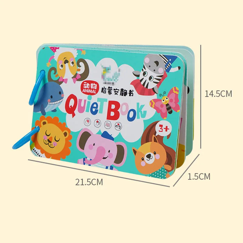 Livre occupé Montessori pour enfants en bas âge, jouets éducatifs pour bébés, livre silencieux, chiffres d'animaux, puzzle assorti