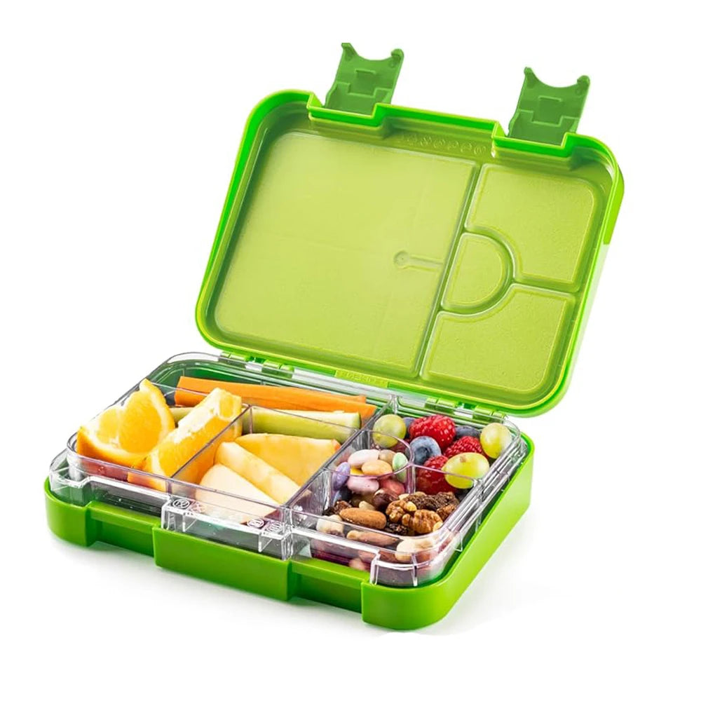 Boîte à lunch Bento pour enfants avec 4/6 compartiments, récipient alimentaire sans BPA, passe au micro-ondes et au lave-vaisselle pour les repas, l'école
