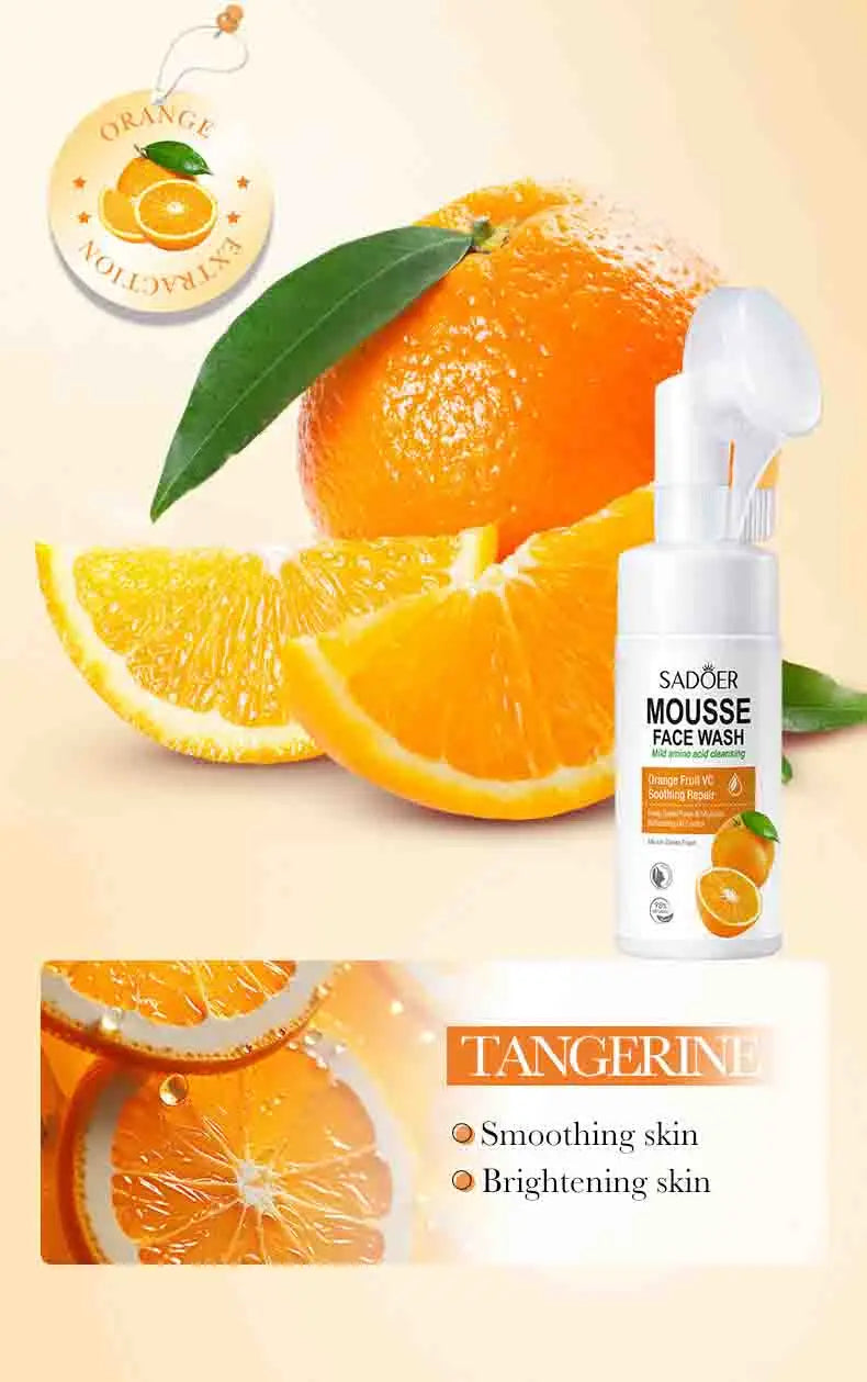 SAODER Fruits nettoyant pour le visage mousse de lavage du visage Massage nettoyage Mossee hydratant produits de soins de la peau du visage