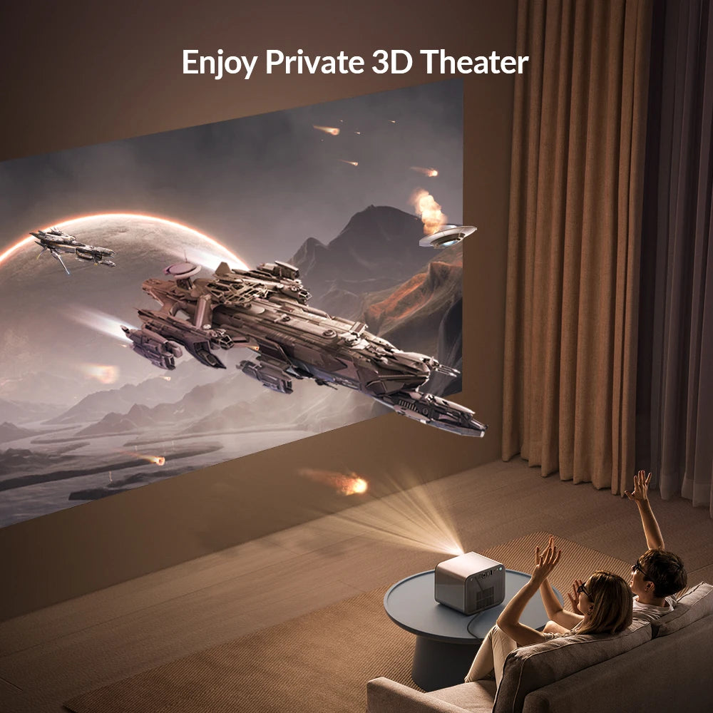 BYINTEK R90 Max Full HD 1080P projecteur 4K DLP 2200 ANSI Lumens Android TV 11.0 3D 4K pris en charge projecteur de cinéma maison intelligent