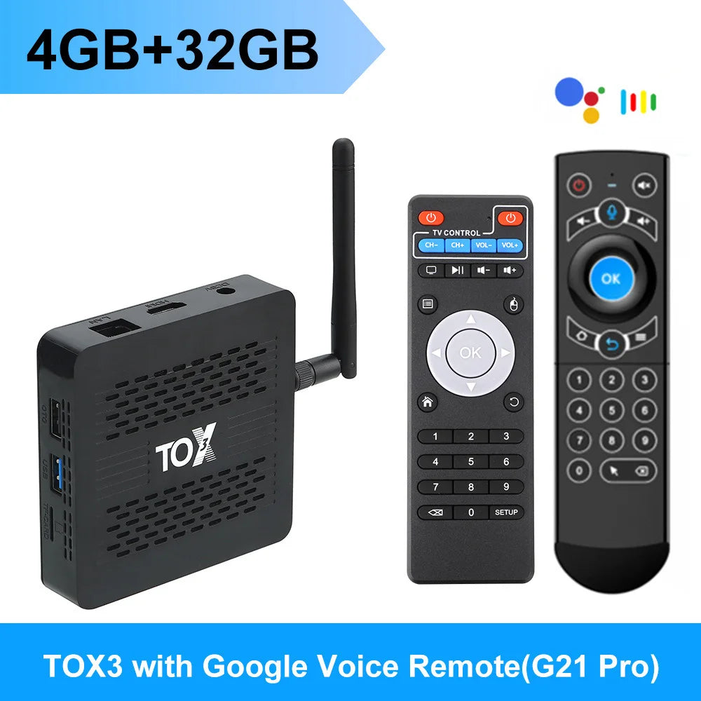 TOBERY-Boîtier Smart TV Android 11, Amlogic S905tage, 4 Go/32 Go, WiFi 1000m, BT, 4K, lecteur multimédia décodeur