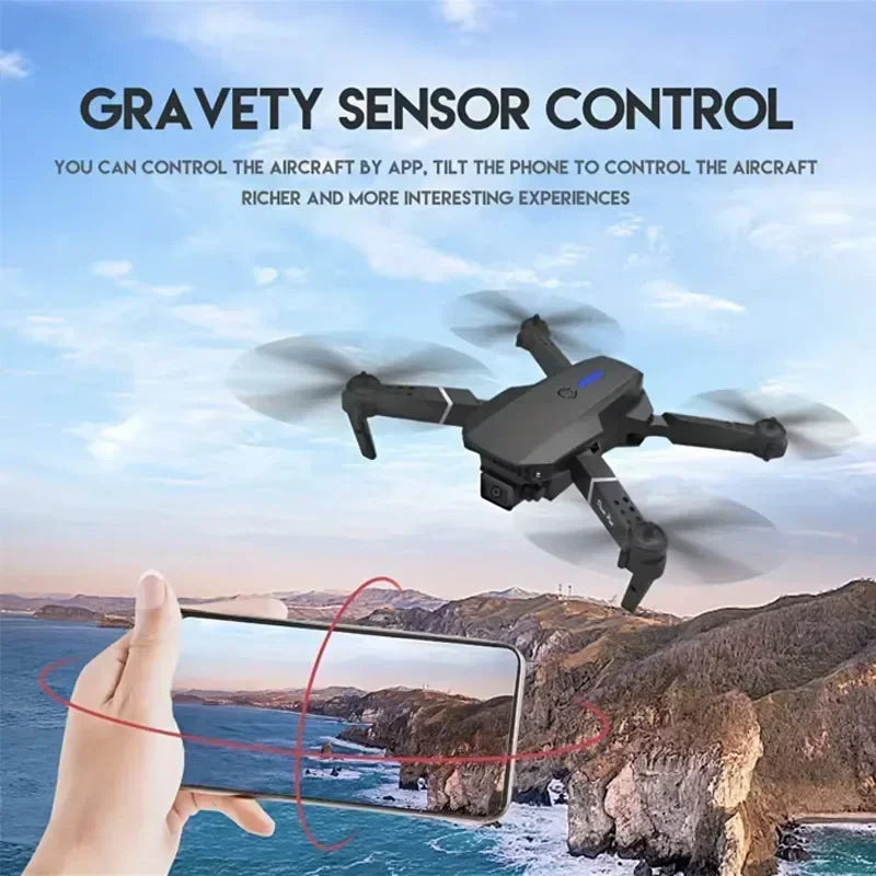 2024 nouveau E88 Pro WIFI FPV Drone grand Angle HD 4K 1080P caméra hauteur tenir RC pliable quadrirotor hélicoptère jouets cadeau
