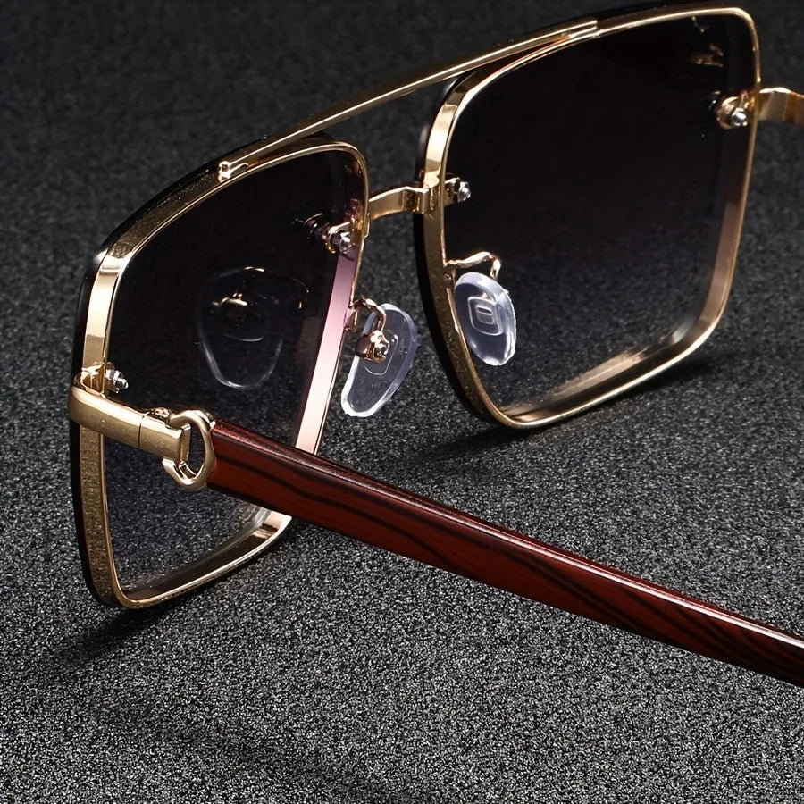 2025 lunettes De soleil carrées De luxe pour hommes nouveau en bois Vintage Designer lunettes De mode lunettes De soleil femmes vacances Gafas De Sol Hombre