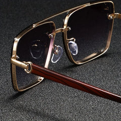 2025 lunettes De soleil carrées De luxe pour hommes nouveau en bois Vintage Designer lunettes De mode lunettes De soleil femmes vacances Gafas De Sol Hombre