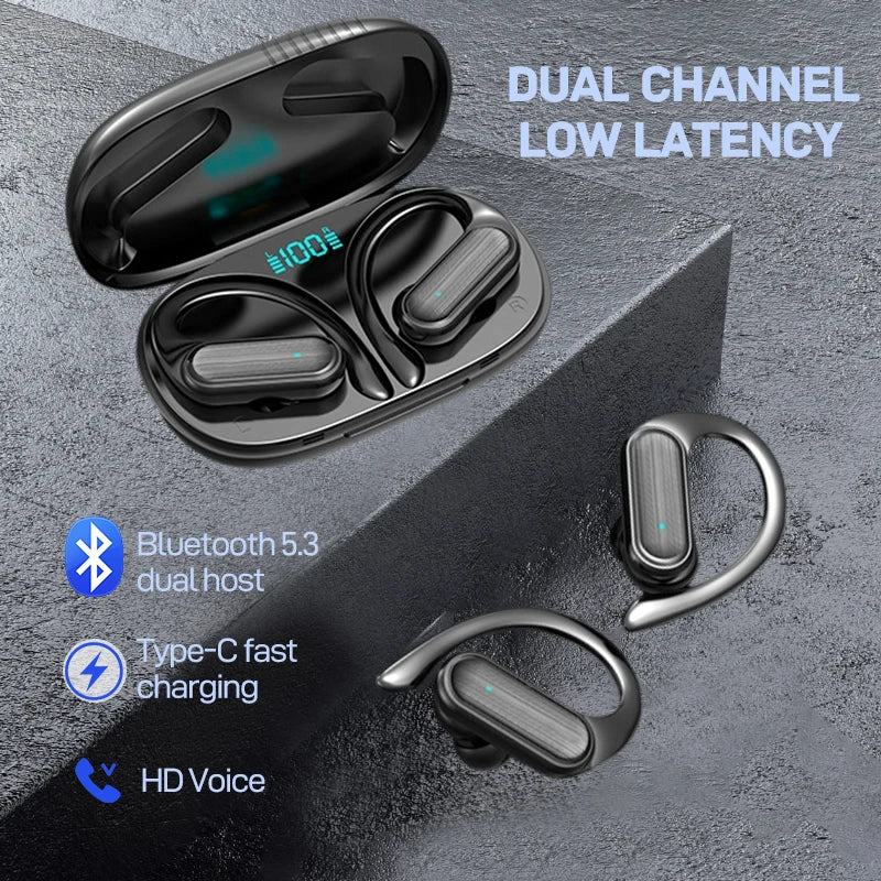 Bluetooth wireless headphones, HD sound quality, stereo, universal, touch light, high-quality mini ear tips, sweat-resistant