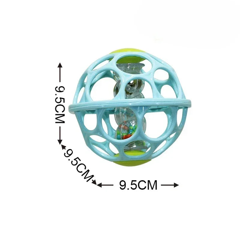 Hochet à main pour bébé, boule souple, jouets pour nouveau-né, anneaux de dentition, cloche à main, jouets sensoriels, jouets éducatifs pour enfants de 0 à 12 mois