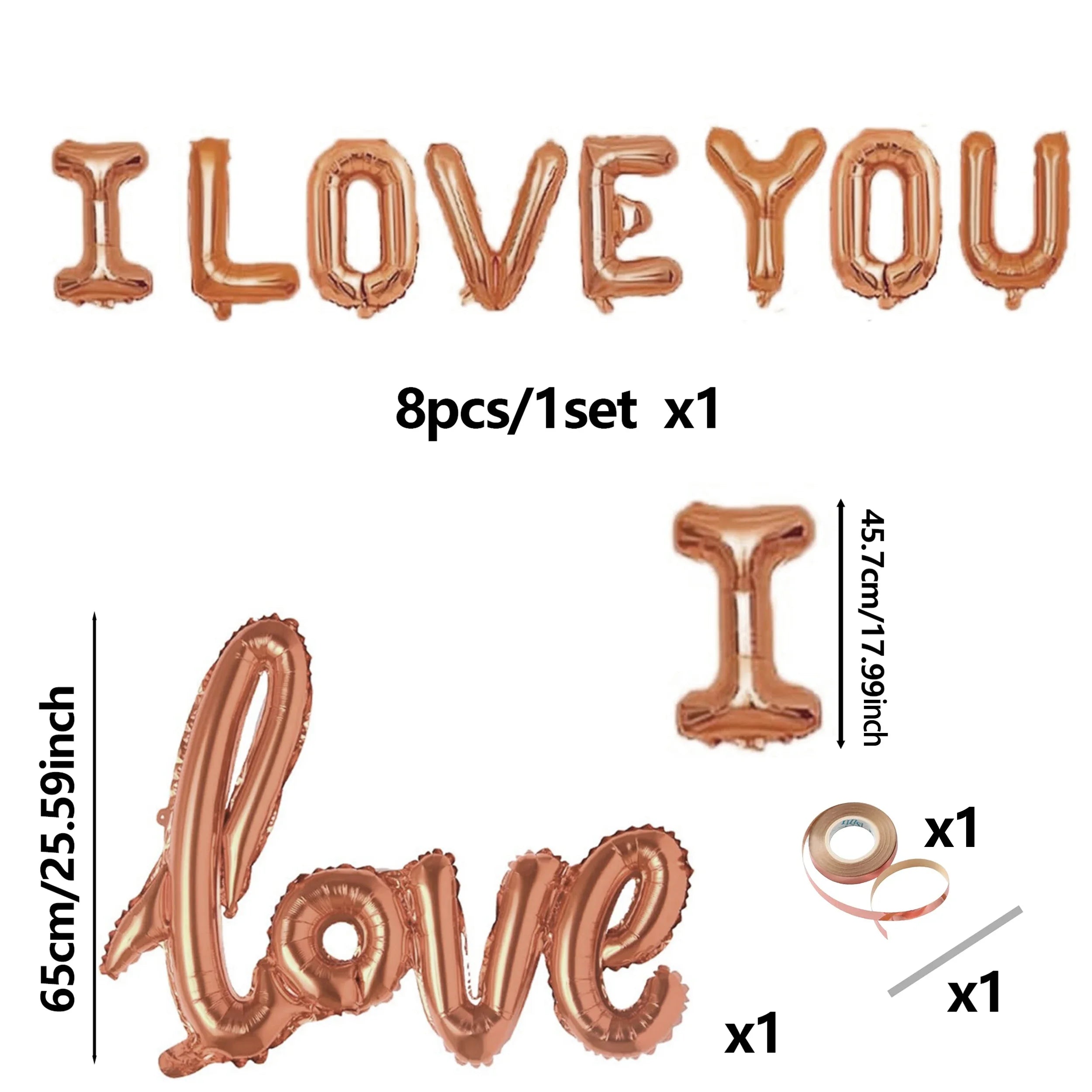 Bannière de lettres I Love You de 16 pouces, ballons de décoration Big Love pour la saison de mariage, fiançailles, cadeau de mariée, fête des mères