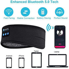 Haut-parleur Bluetooth sans fil, foulard, musique sans fil, casque de sommeil, bandeau de sport, masque oculaire de sommeil intégré, casque de voyage
