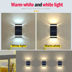 Lampe murale solaire extérieure étanche à énergie solaire éclairage haut/bas pour jardin cour décoration extérieure de la maison IP65 lumière de chemin solaire