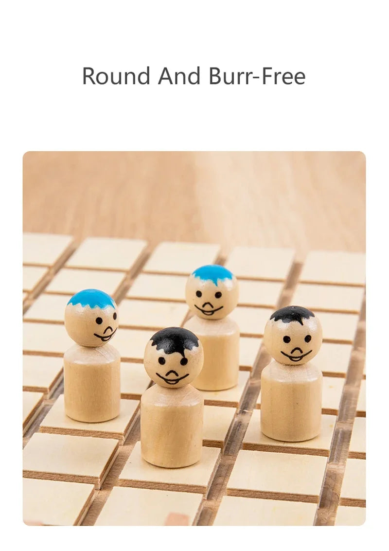 Jouets d'échecs en bois, jeux de stratégie pour enfants, entraînement cérébral, jeu de société interactif Parent-enfant, Puzzle de pensée logique amusant, cadeaux