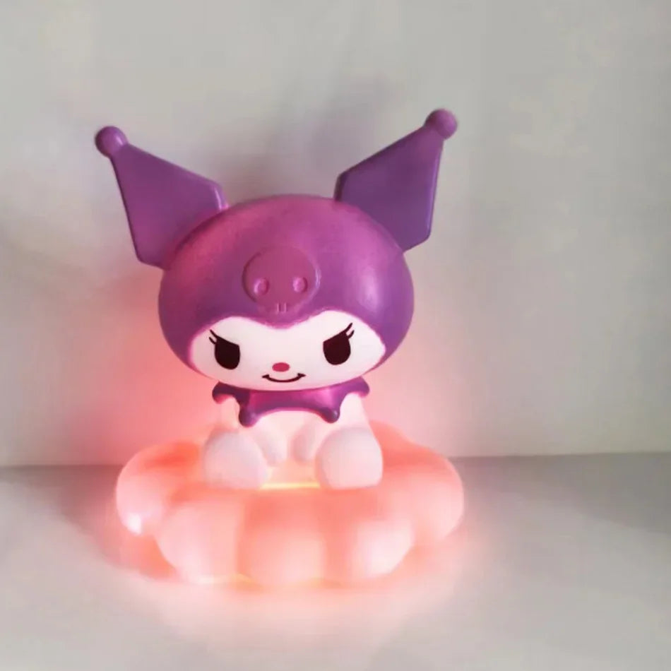Anime Sanrio Hello Kitty Kuromi cannelle mélodie veilleuse brillant enfants jouet lampe de chevet Kawaii mignon enfants cadeau d'anniversaire