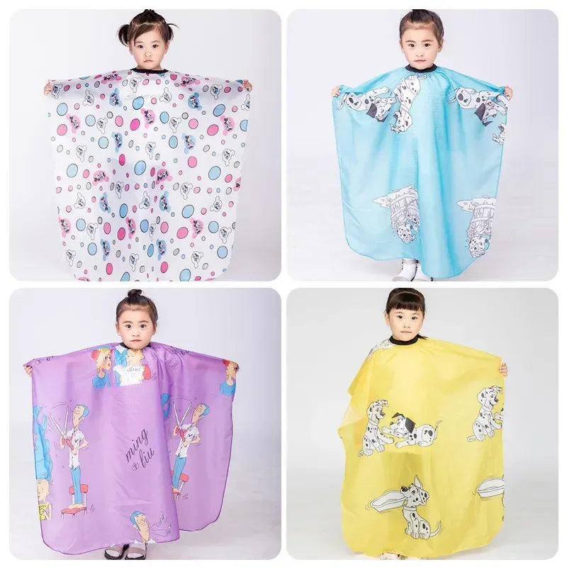 Cape de Salon de coiffure pour enfants, couverture de Smock en Polyester, imperméable, shampoing et coupe, robe de ménage, tablier