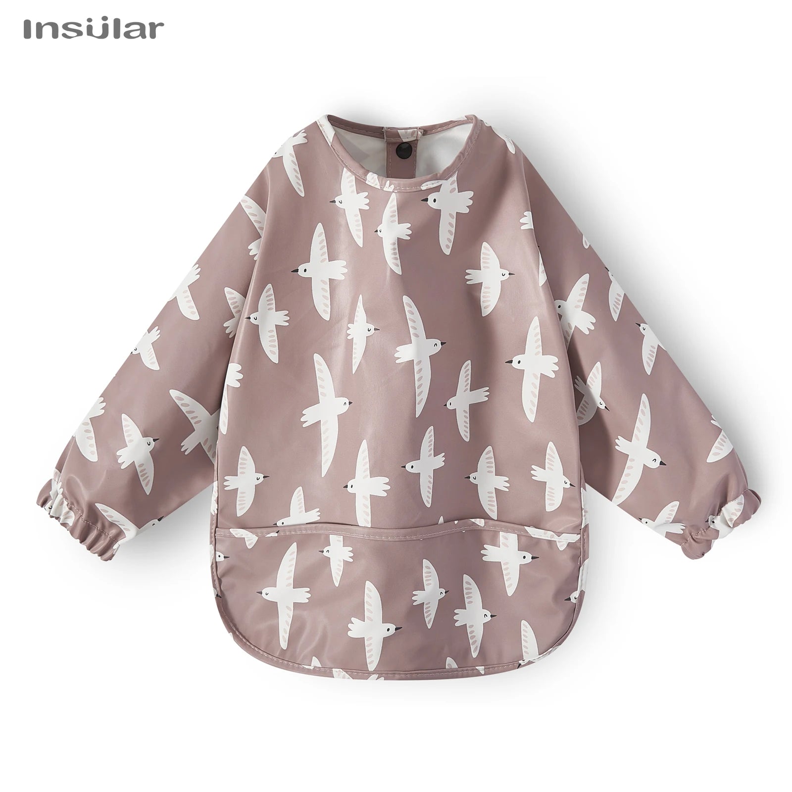 Nouveau bavoir bébé avec poche pour accessoires d'alimentation bavoirs pour enfants imperméable à manches longues bavoirs tabliers à manches longues