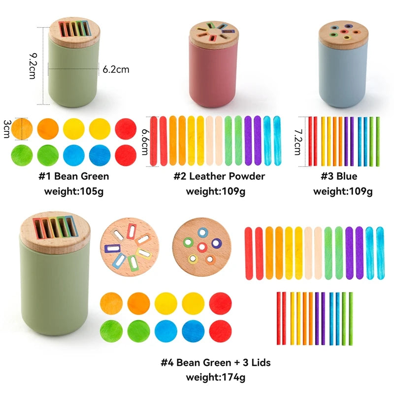 Jouets en bois Montessori, tri des couleurs, jouets à motricité Fine, jouets sensoriels assortis, Puzzle éducatif précoce, cadeau pour tout-petits