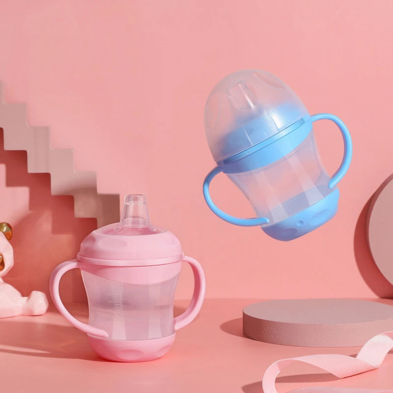 Bouteille d'eau pour enfants, bouteilles d'eau étanches, tasses portables d'extérieur pour enfants, tasses d'entraînement pour nourrissons avec poignée