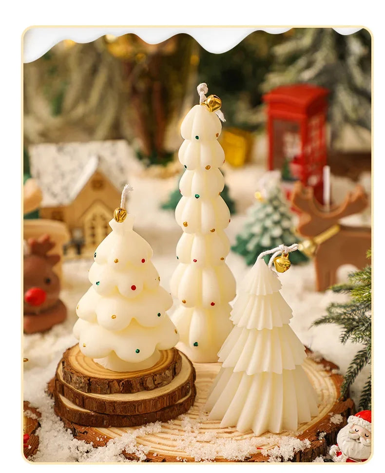 Nouvelle bougie en forme d'arbre de noël bougie d'aromathérapie bougies parfumées de noël bougies faites à la main cadeau décor à la maison vela navidad candele