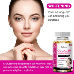 Supplément de collagène au glutathion - Maintaine la vitalité jeune - Soutenir la santé de la peau, supplément antioxydant, non OGM