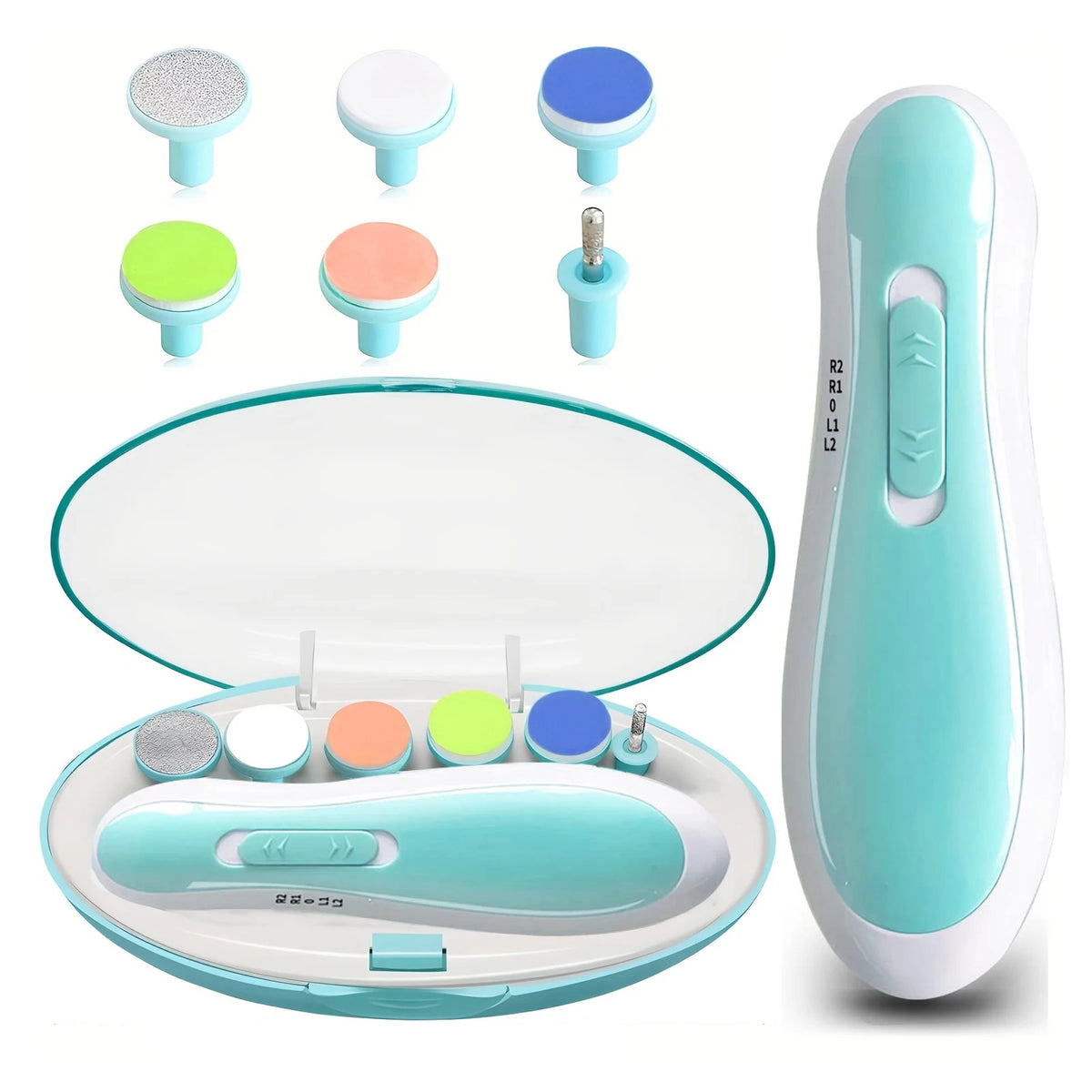Coupe-ongles pour bébé, coupe-ongles électrique sûr pour bébé, lime à ongles pour bébé avec lumière LED pour nouveau-né et tout-petit, 1 pièce
