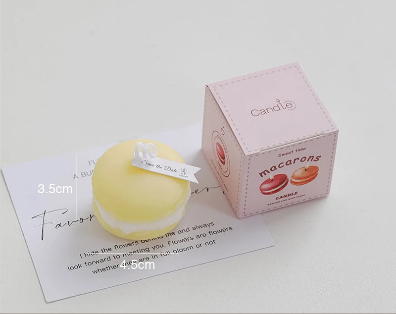 Bougies parfumées Macaron végétal naturel, Magnolia Yulan, Fruits parfumés, aromathérapie, fête, feuille rouge fraîche, bougie pour la maison