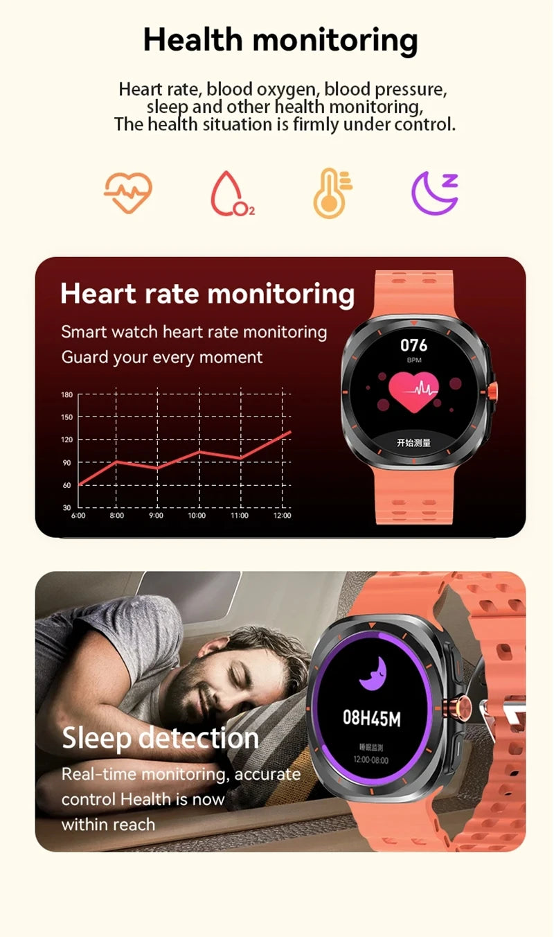 2025 nouvelle montre intelligente GT7 Ultra 1.52 pouces AMOLED HD affichage Bluetooth parlant sport Smartwatch hommes femmes montre cadeau
