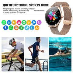 Montre connectée Utral mince pour femmes, écran AMOLED HD de 1.43 pouces, appel Bluetooth, traceur multi-sport, lecteur de musique, chargement USB, nouveauté 2025