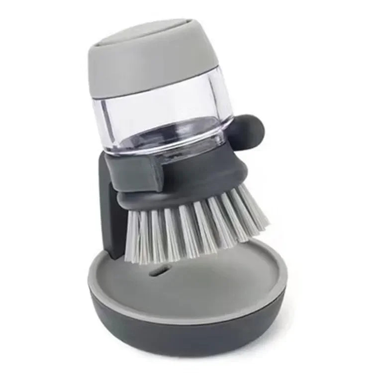 Brosse à vaisselle avec distributeur de savon, brosse à palme, lavage de la vaisselle, brosses à récurer de cuisine avec support, plateau d'égouttage