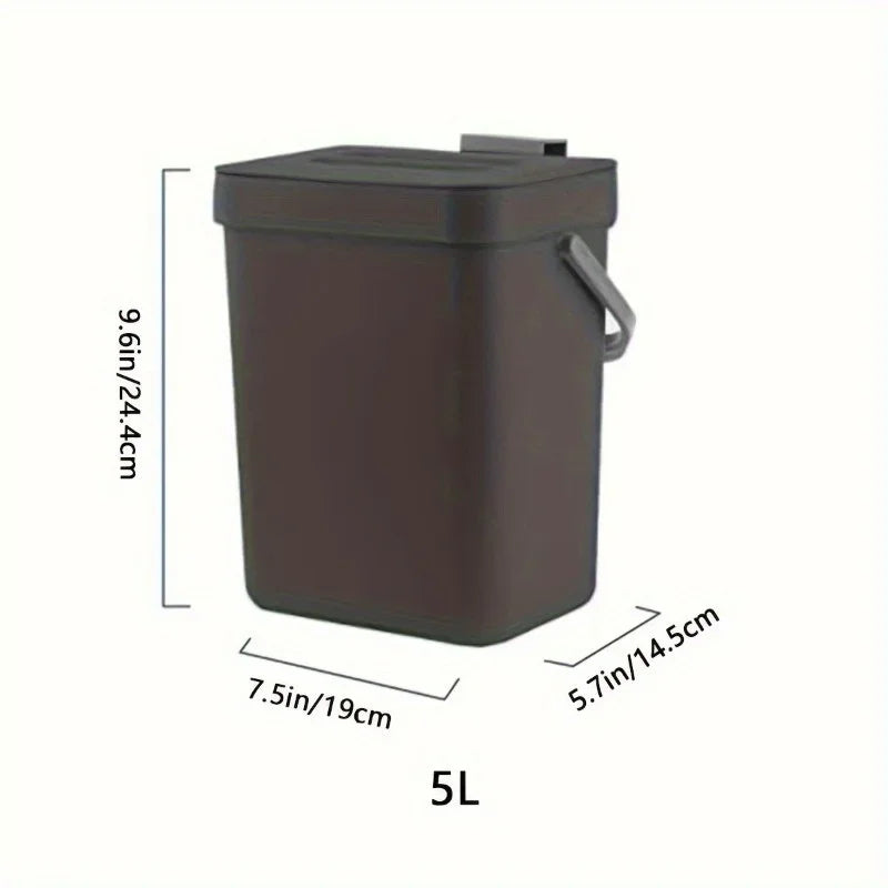 Poubelle de cuisine, petit poubelle de compost de comptoir avec couvercle, récipient de sucettes alimentaires sans odeur, poubelle murale