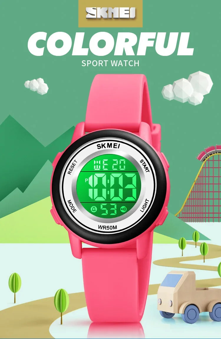 SKMEI 1721 étanche alarme enfant montres montre enfant garçons filles Sport enfants montre coloré Led enfants montres numériques