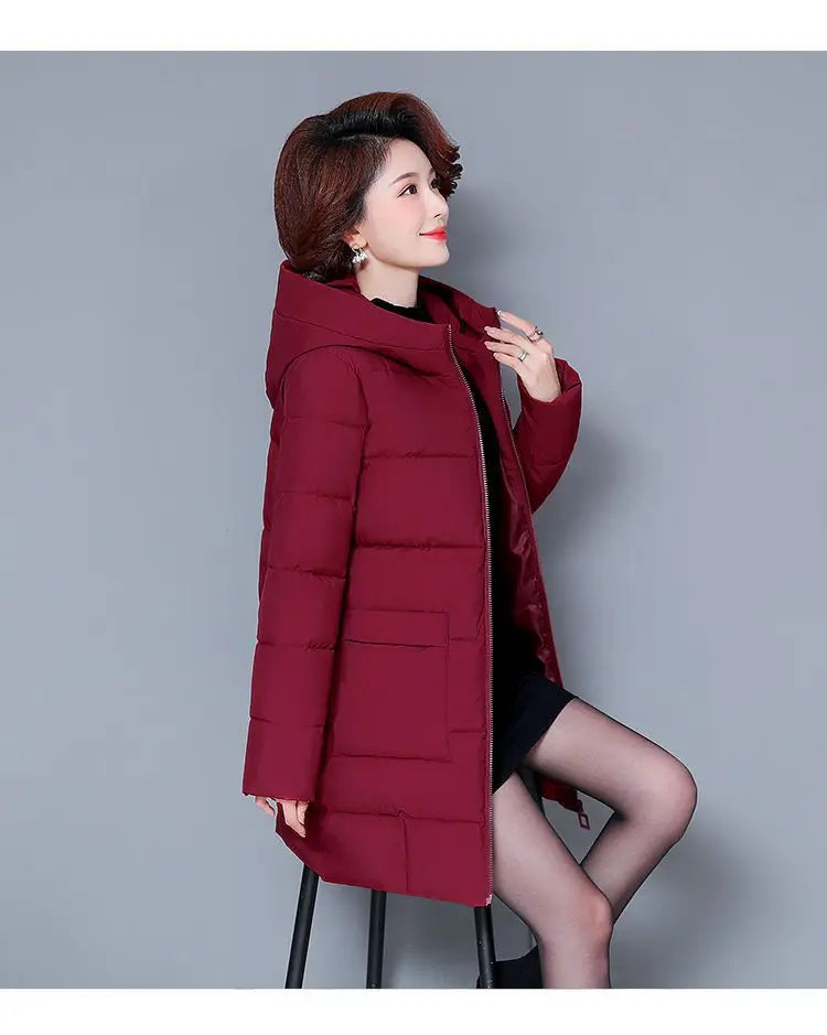 Thiened grande taille vers le bas coton Jaet vêtements d'hiver pour personnes d'âge moyen et ly et mère Sle manteau vêtements d'extérieur