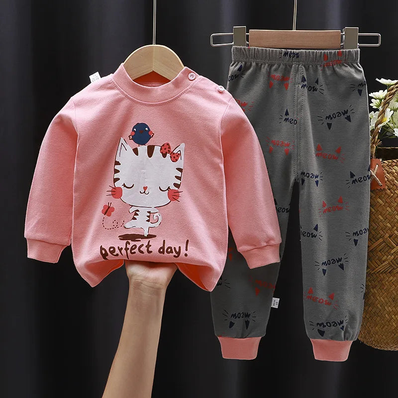 Vêtements pour enfants ensembles pour enfants vêtements pour enfants garçons filles coton automne hiver vêtements pantalons vêtements de nuit sous-vêtements