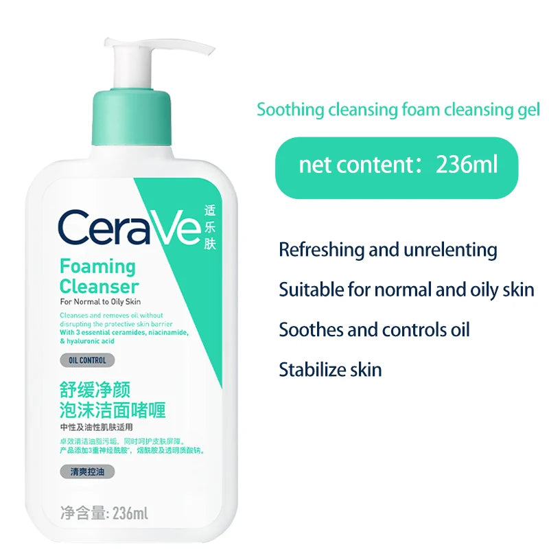 Nettoyant hydratant pour le visage CeraVe |   Lavage hydratant pour peaux sèches |   Acide hyaluronique + céramides + glycérine |   Clea hydratant
