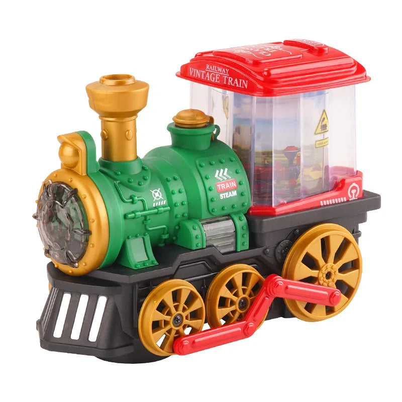 Jouet de Train pour tout-petits 3-5, camions Locomotive moteur à vapeur électrique avec fumée, lumière et son, camions jouets pour tout-petits, cadeau pour garçons