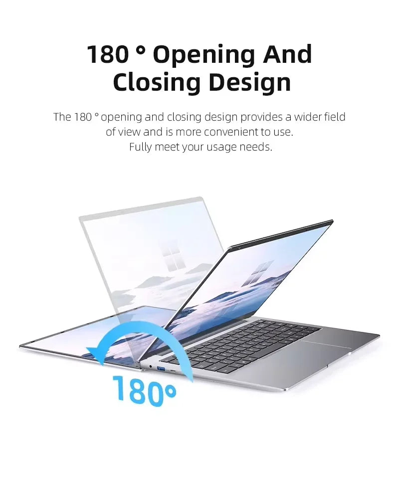 Ordinateur Portable de bureau 14.1 "12GB RAM 1 to 2 to SSD Windows 11 ordinateur Portable apprendre les loisirs divertissement ordinateurs portables