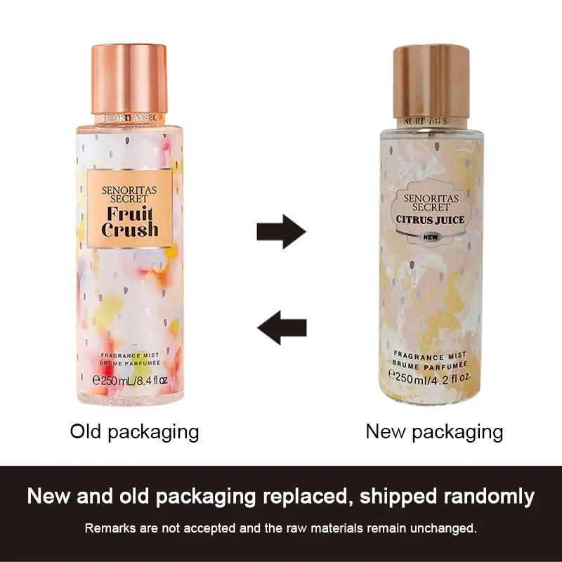 Sexuellement secret pour femme, parfum de fruits, brumisateur, breloque longue durée, parfum en porcelaine, vaporisateur pour le corps, désodorisant, 250ml
