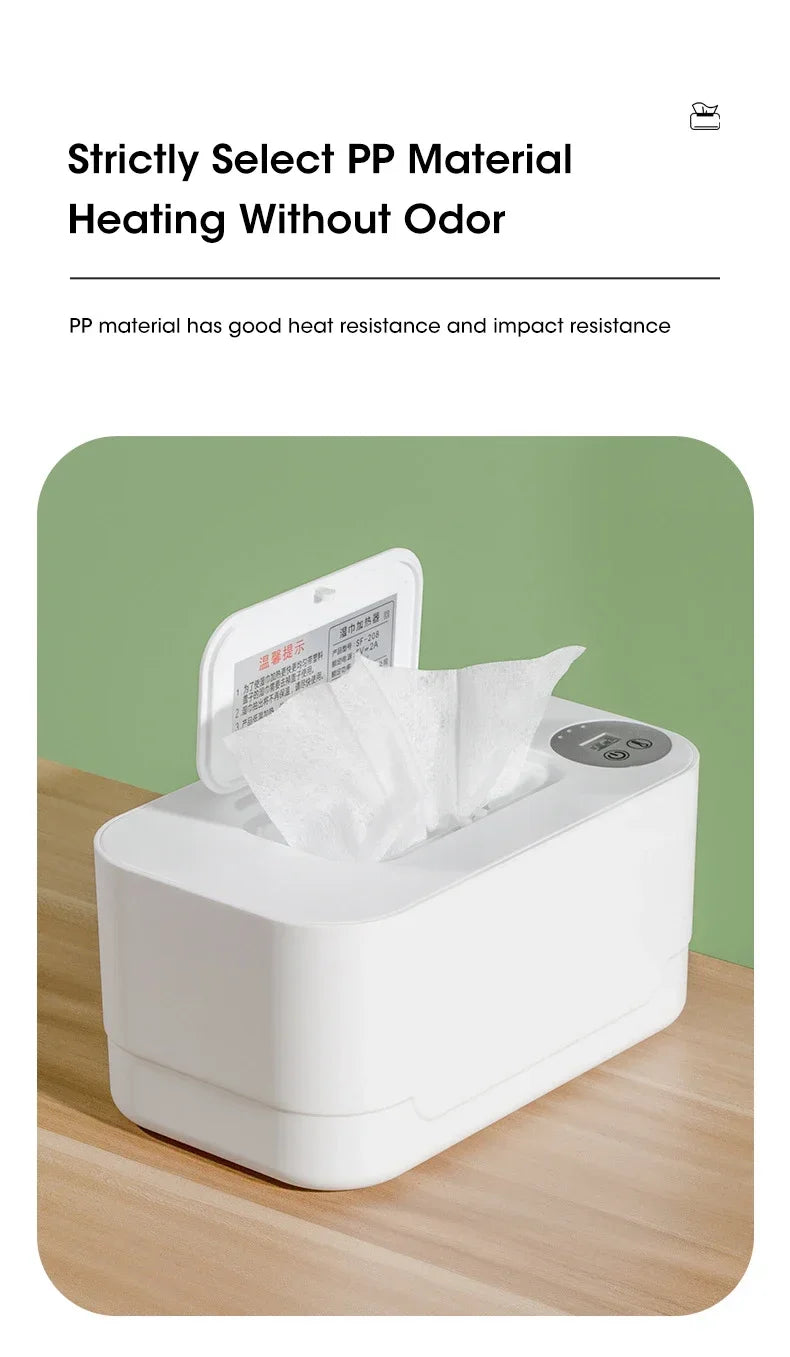 Chauffe-lingettes humides pour bébé, avec affichage LED, distributeur de serviettes humides, Portable, USB, chauffe-lingettes pour bébé, boîte chauffante pour serviettes, maison/voiture